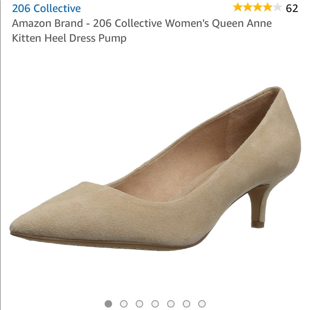 Genuine Suede leather kitten heels with point toe